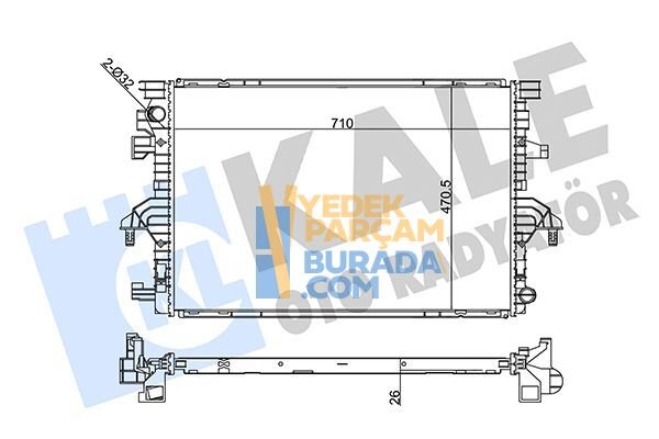 KALE 7E0121253F SU RADYATÖRÜ VW T5,5-T6