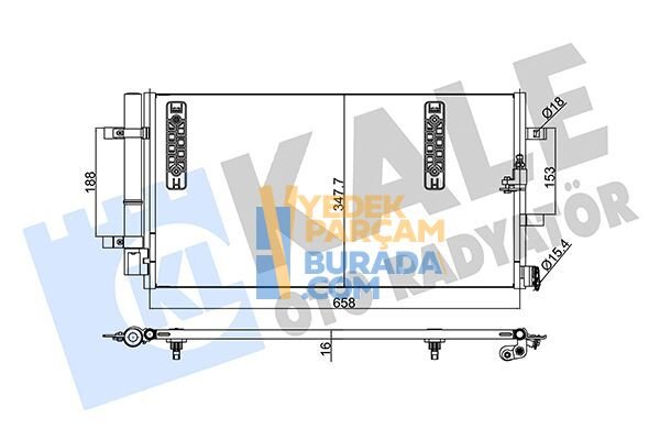 KALE 8K0260403M KLIMA RADYATÖRÜ VW A4-A5