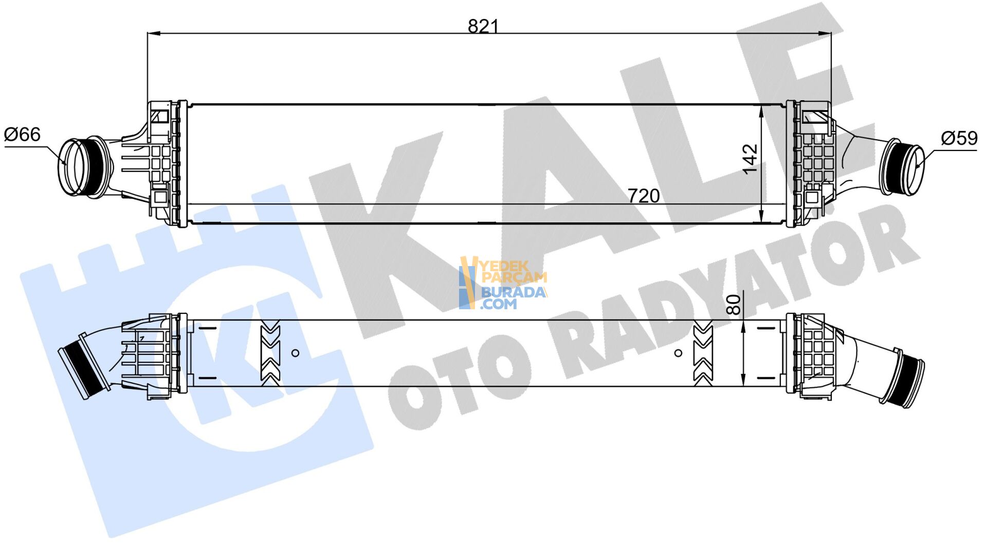 KALE 8W0145805AC TURBO RADYATÖRÜ VW A4-A5