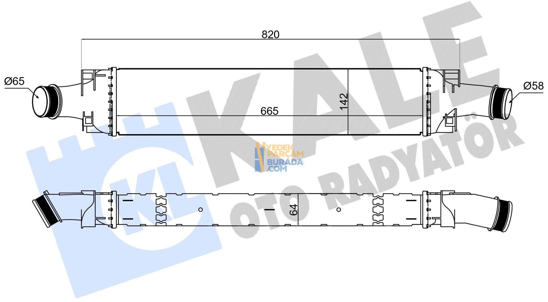 KALE 8W0145805AD TURBO RADYATÖRÜ VW A4-A5-A6-A7