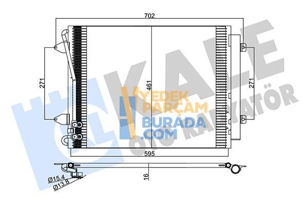 KALE 561820411 KLIMA RADYATÖRÜ VW PASSAT
