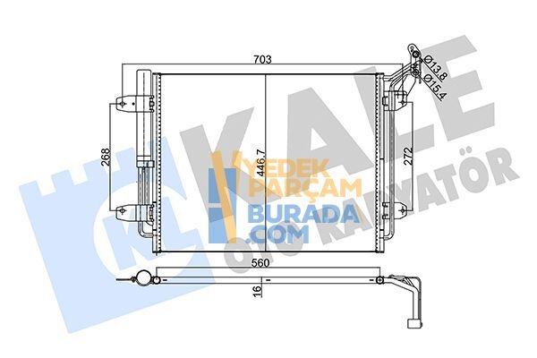 KALE 5N0820411C KLIMA RADYATÖRÜ VW TIGUAN