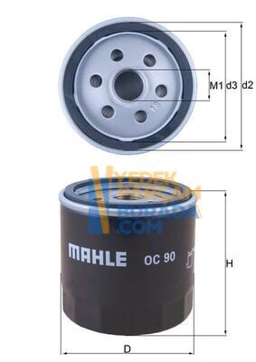MAHLE 650104 YAG FILTRESI OPEL ASTRA F ASTRA G CORSA B CORSA C VECTRA B VECTRA C