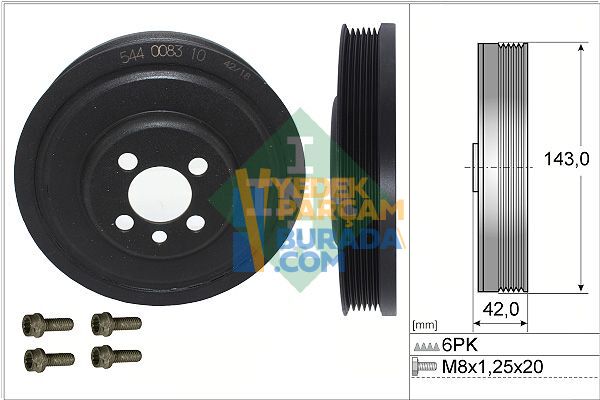 INA 04L105243 KRANK KASNAGI VW GOLF5-GOLF6-GOLF7-CADDY-T5-PASSAT