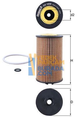 MAHLE 650163 YAG FILTRESI OPEL ASTRA J ASTRA K INSIGNIA A INSIGNIA B MOKKA MOKKA X MERIVA B ZAFIRA C / B16DTL B16DTH B16DTE B16DTR