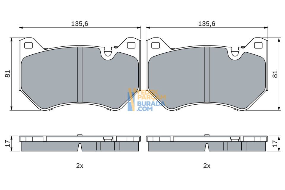 BOSCH 80A698151C FREN BALATASI ÖN VW Q5