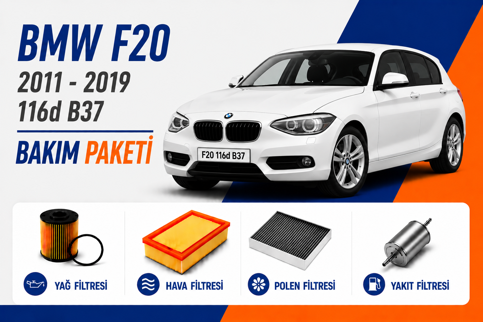 BMW F20 116d B37 Bakım Paketi (2011-2019)