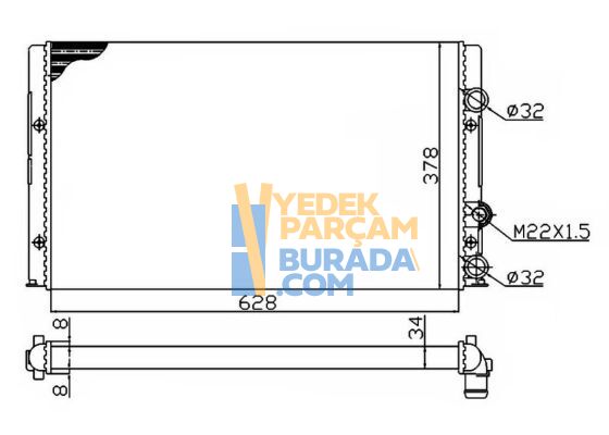 NRF 1H0121253BE SU RADYATÖRÜ VW POLO-CORDOBA-FABIA
