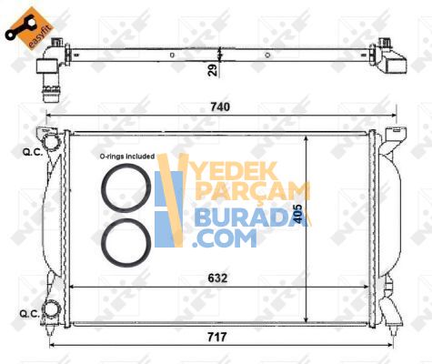 NRF 8E0121251 SU RADYATÖRÜ VW A4
