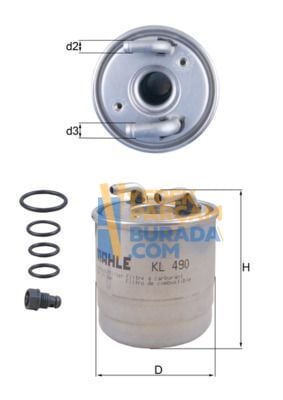 MAHLE A6420920301 YAKIT FILTRESI MERCEDES W169-204-212-221