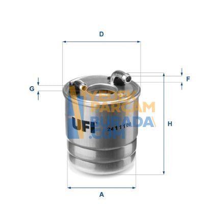 UFI A6420920301 YAKIT FILTRESI MERCEDES W169-204-221-212