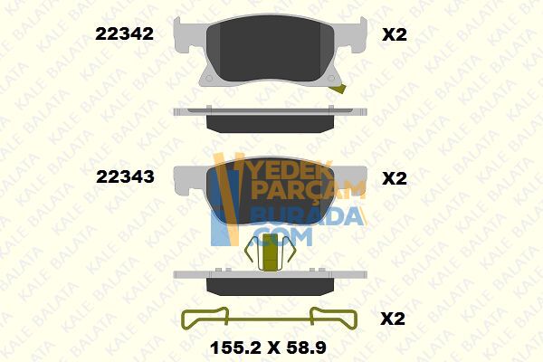 KALE BALATA 39103797 FREN BALATASI ÖN OPEL ASTRA K