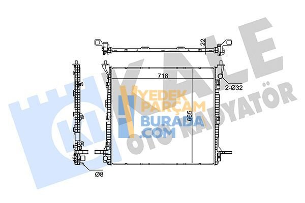 KALE 2N0121253C SU RADYATÖRÜ VW CRAFTER-MAN TGE