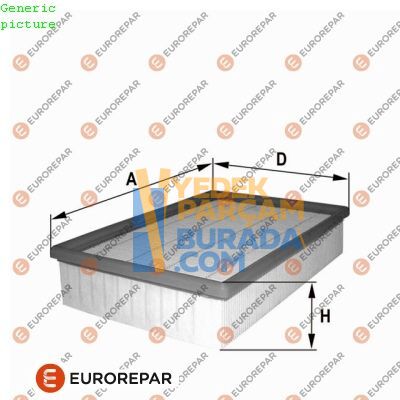 EUROREPAR 1K0129620D HAVA FILTRESI VW GOLF5-GOLF6-JETTA-PASSAT-CADDY-A3-LEON / BJB-BKD-BKP-CAYB-CAYC 1,6 TDİ-1,9 TDİ-2,0 TDİ