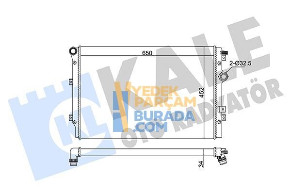 KALE 5N0121253L SU RADYATÖRÜ VW TIGUAN-SHARAN