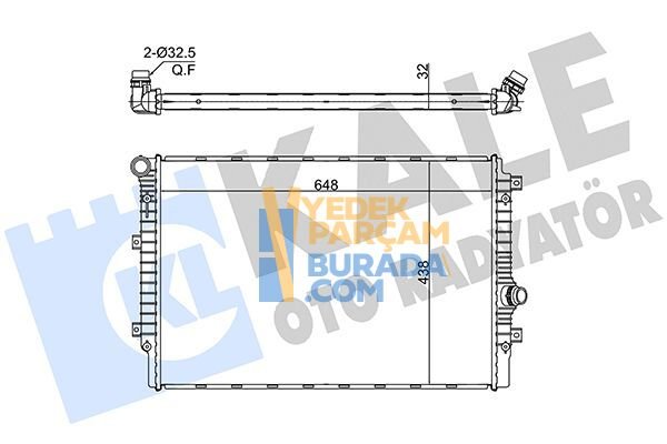 KALE 5K0121251Q SU RADYATÖRÜ VW CADDY-JETTA