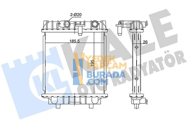 KALE 5Q0121253J SU RADYATÖRÜ VW PASSAT-SUPERB
