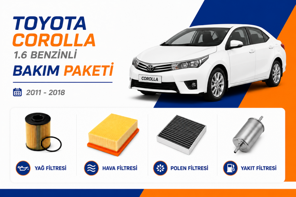 Toyota Corolla 1.6 Benzinli Bakım Paketi (2011-2018)