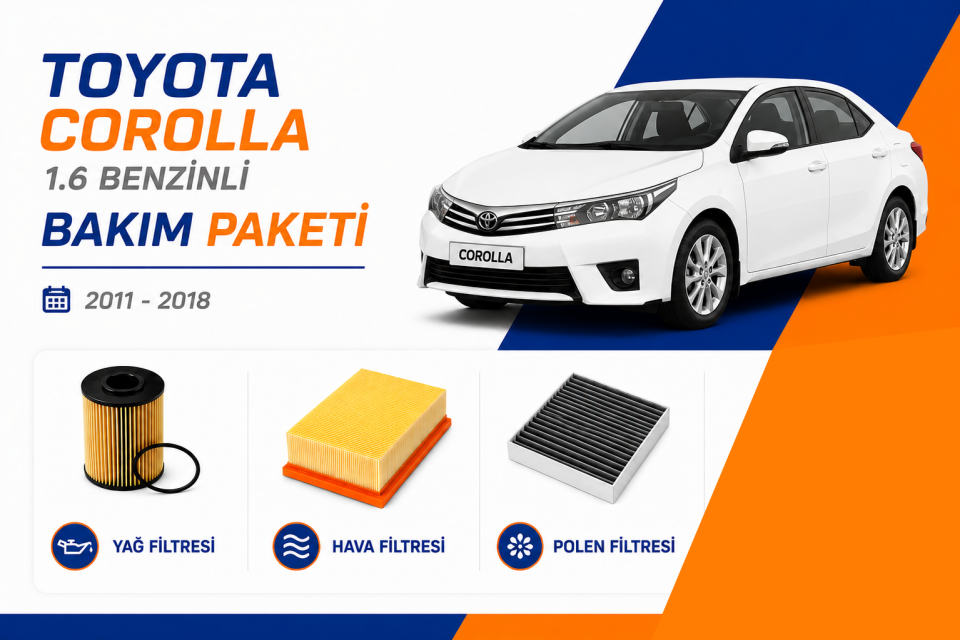 Toyota Corolla 1.6 Benzinli Bakım Paketi (2011-2018)