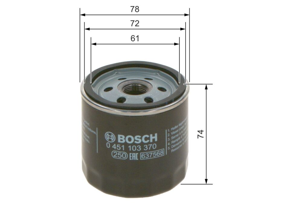 BOSCH 650104 YAG FILTRESI OPEL ASTRA F ASTRA G CORSA B CORSA C VECTRA B VECTRA C