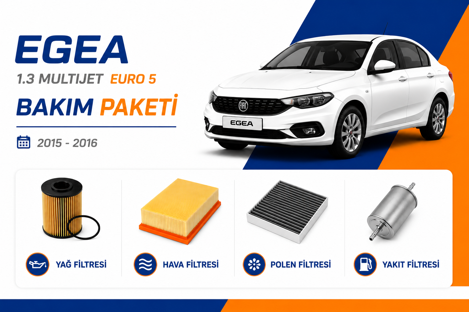 Fiat Egea 1.3 Multijet Euro 5 Bakım Paketi (2015-2016)