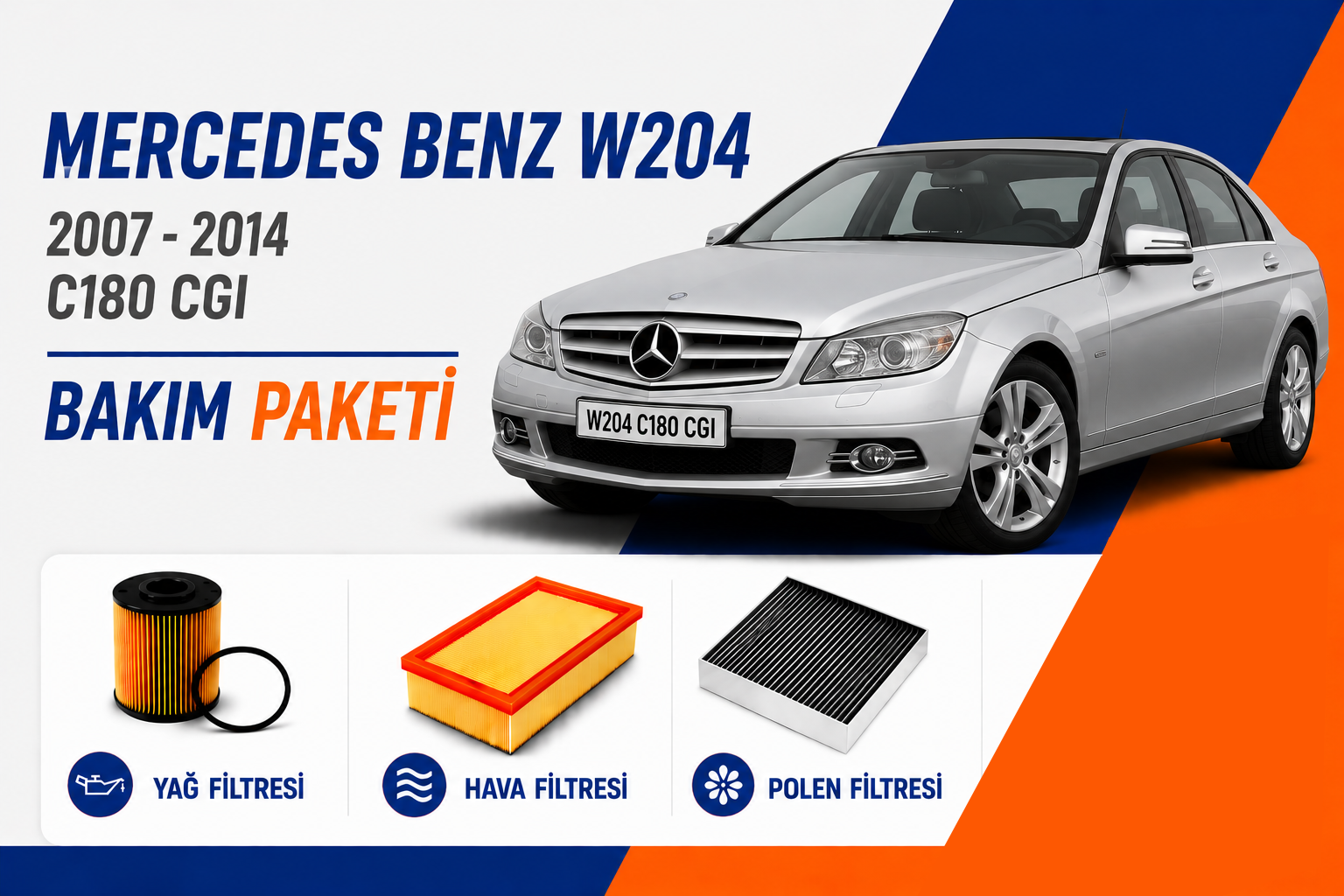 Mercedes-Benz W204 C180 CGI Bakım Paketi (2007-2014)