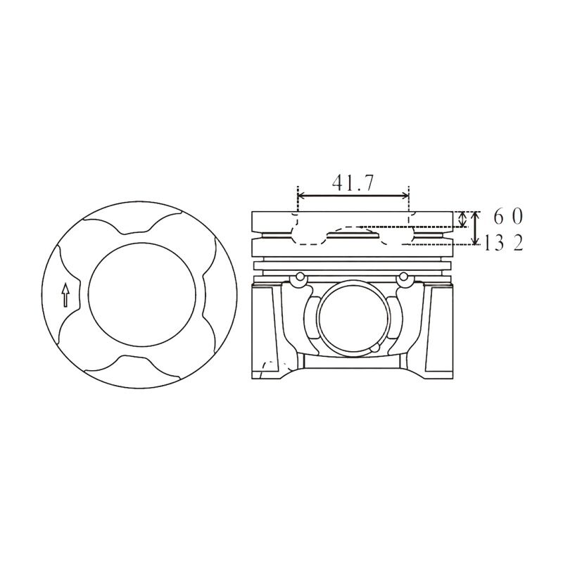 OE-FD 7M5Q 6110 AA PISTON+SEGMAN FORD FOCUS