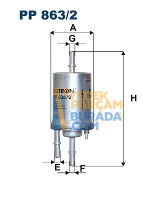 FILTRON 1K0201051C YAKIT FILTRESI VW GOLF5-GOLF6-PASSAT-POLO-A3-LEON