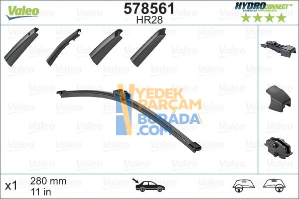 VALEO 5K6955427A SILECEK SÜPÜRGESI ARKA VW GOLF6-GOLF7-POLO-FABIA-YETI