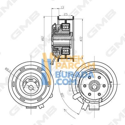 GMB 06A109479C EKSANTRIK GERGI RULMANI VW GOLF4-GOLF5-GOLF6-BORA-JETTA-A3-TOLEDO-LEON