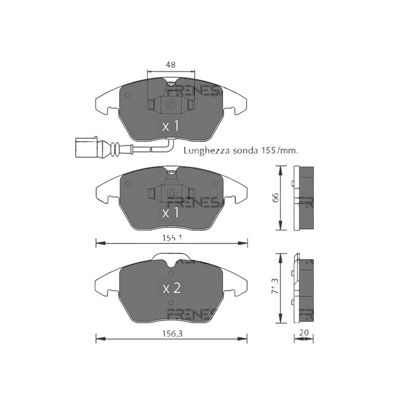 EUROREPAR 1K0698151 FREN BALATASI ÖN VW GOLF5-GOLF6-JETTA-CADDY-PASSAT-LEON