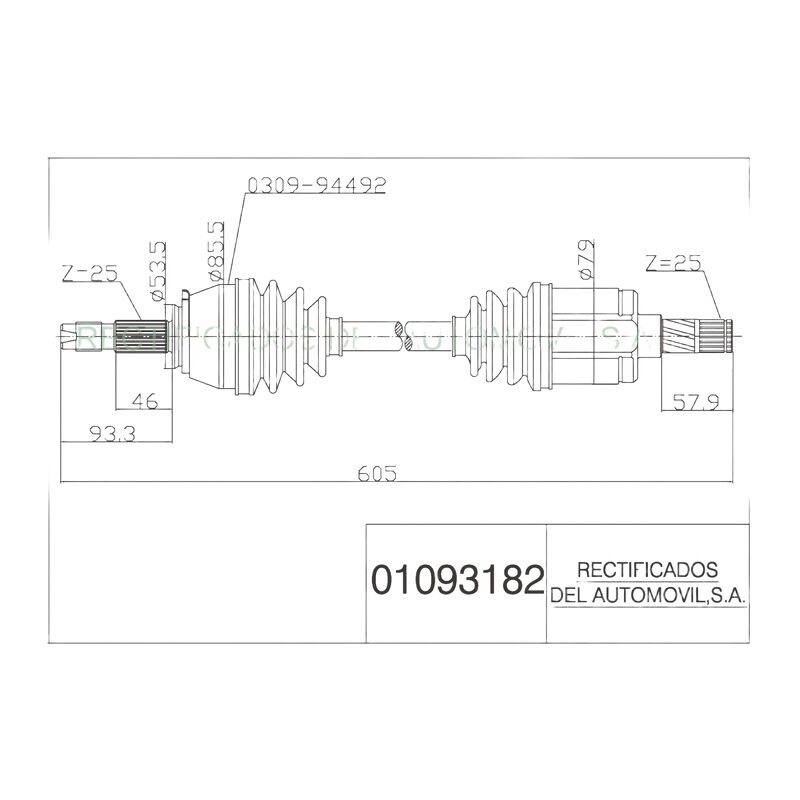 OE-OPEL SHAFT OPEL