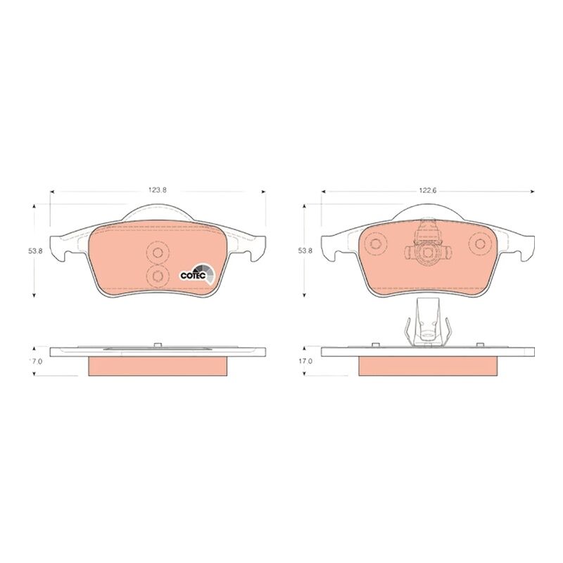 TRW 86349255 FREN BALATASI ARKA VOLVO VOLVO S60/S70/S80/V70/XC70