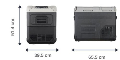 OpBa Ice 55 Litre Çift Bölmeli Araç İçi Buzdolabı 12V / 24V Kompresörlü Oto Buzdolabı -20°C