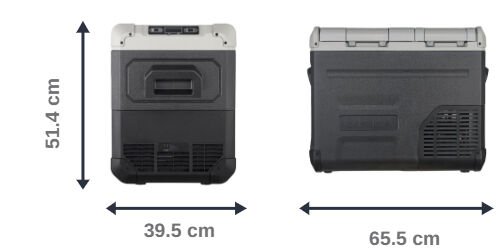 OpBa Ice 55 Litre Çift Bölmeli Araç İçi Buzdolabı 12V / 24V Kompresörlü Oto Buzdolabı -20°C