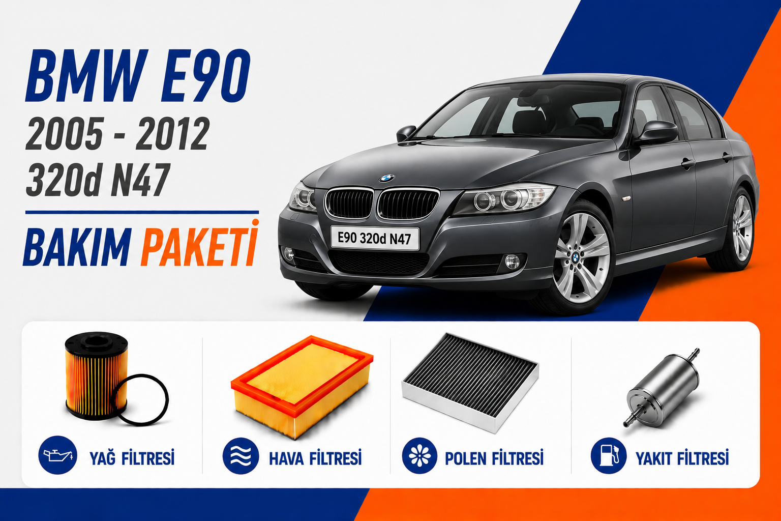 BMW E90 320d N47 Bakım Paketi (2005-2012)