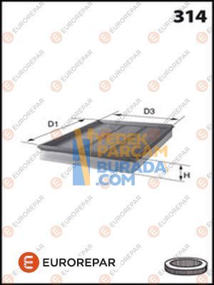 EUROREPAR 030198620 HAVA FILTRESI VW POLO / AKK 1,4