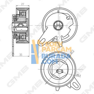 GMB 074109243F EKSANTRIK GERGI RULMANI VW T4-LT
