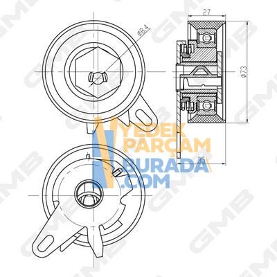 GMB 074109243M EKSANTRIK GERGI RULMANI VW CRAFTER