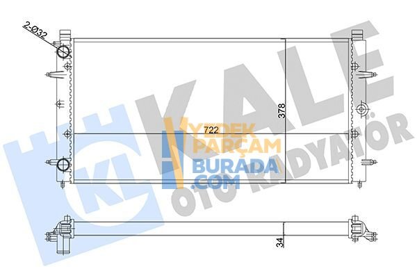 KALE 701121253K SU RADYATÖRÜ VW T4