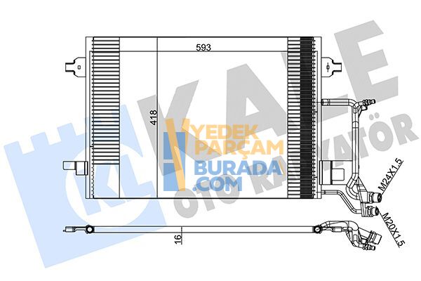 KALE 8D0260403H KLIMA RADYATÖRÜ VW PASSAT-A4