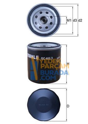 MAHLE 650104 YAG FILTRESI OPEL ASTRA F ASTRA G CORSA B CORSA C VECTRA B VECTRA C