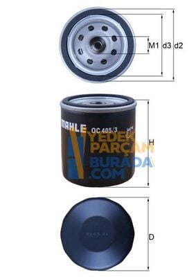 MAHLE 650104 YAG FILTRESI OPEL ASTRA F ASTRA G CORSA B CORSA C VECTRA B VECTRA C