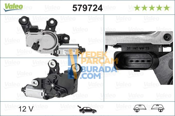 VALEO 958955711 SILECEK MOTORU ARKA VW CAYENNE