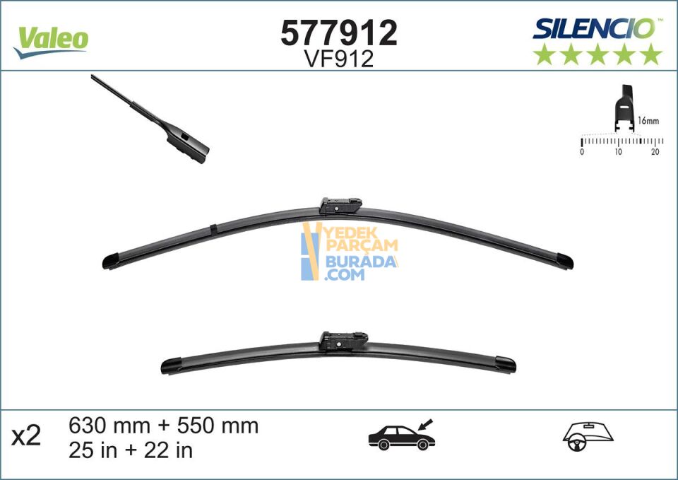 VALEO 5NB998002 SILECEK SÜPÜRGESI ÖN TAKIM VW TIGUAN