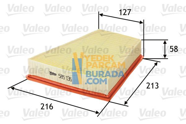 VALEO 6Y0129620 HAVA FILTRESI VW POLO-CORDOBA-IBIZA-FABIA-A1