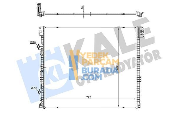 KALE 2N0121212B SU RADYATÖRÜ VW CRAFTER-MAN TGE